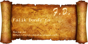 Falik Donáta névjegykártya